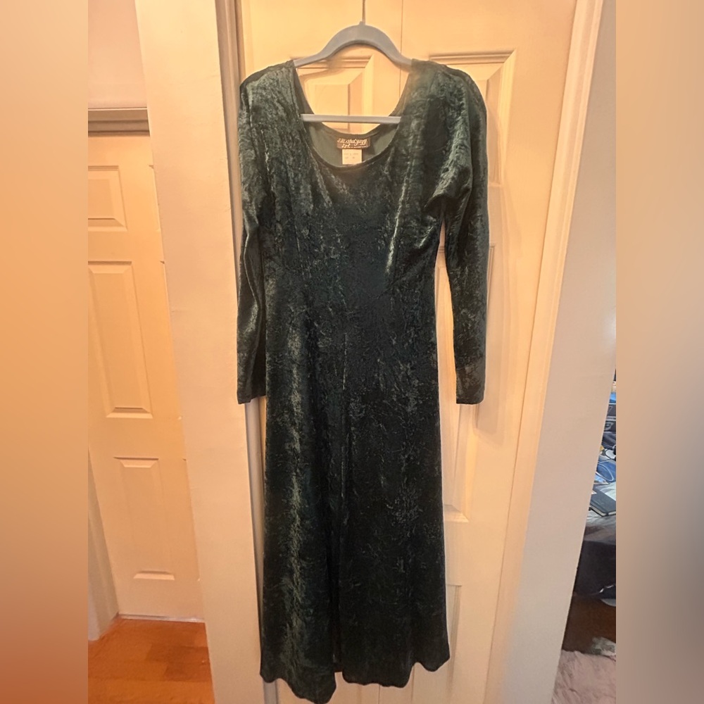 All that Jazz green velvet dress